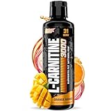 Nutrex Research Liquid Carnitine 3000 | Orange Mango | Stimulant Free | 31 Servings 16 Fl Oz