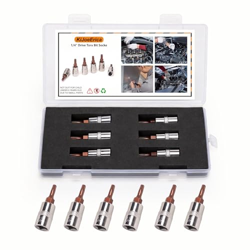 T15 Torx Bit Socket 1/4 Drive S2 Steel Bits CR-V 38mm Length Torx socket