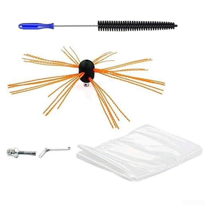 Kit ergonómico de limpieza de chimenea diseñado para un uso fácil y resultados óptimos (juego de cinco piezas)