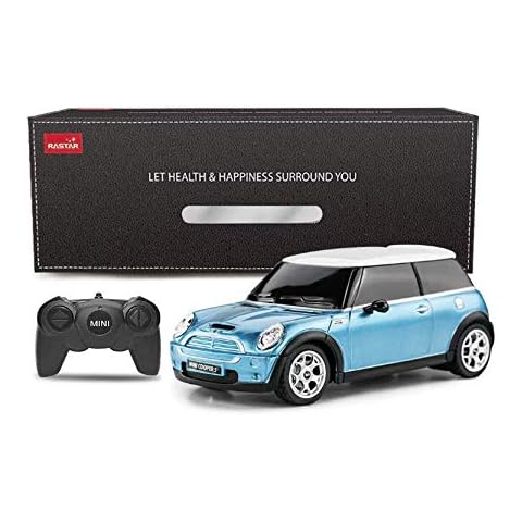 Mini Cooper S Blue 1:24 RC Toy Car, Remote Control Car, Kids gift Cover