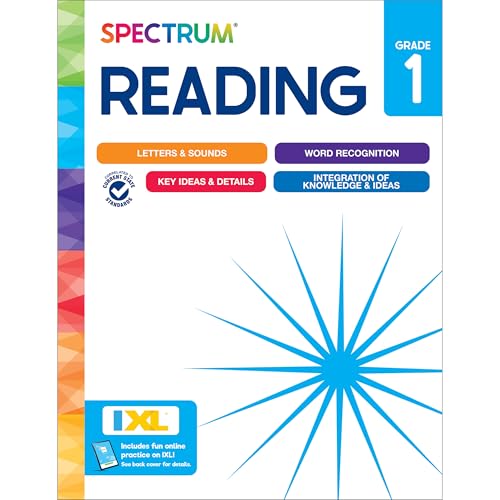 Spectrum Reading 1st Grade Workbooks, Activity Book Covering the Alphabet, Sight Words, Passages, and more Phonics, Classroom or Homeschool Curriculum