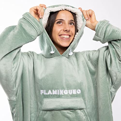Flamingueo Blanket Hoodie, Oversized Hoodie Blanket, Hooded Blanket, Fluffy Blankets, Wearable Blanket, Fluffy Hoodie - Image 3