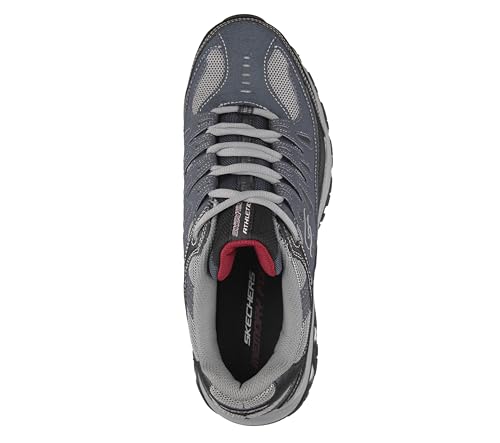 Image of Skechers Men's Afterburn M. Fit Fashion Sneakers - Leather Upper, Memory Foam Insole, Rubber Outsole