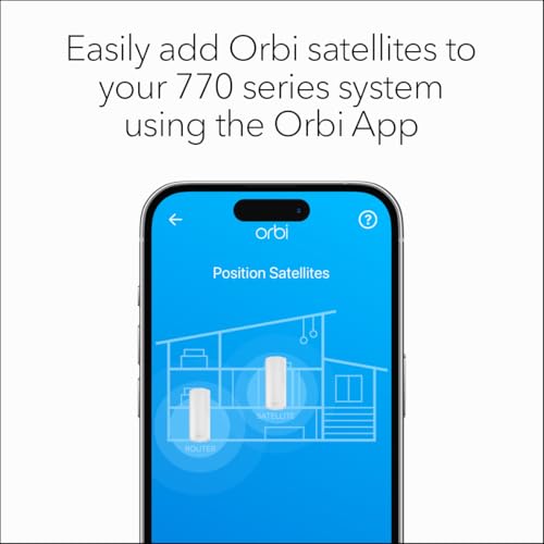 Image of NETGEAR Orbi 770 Series Tri-Band WiFi 7 Mesh Add-on Satellite (RBE770) - Works with Orbi RBE772 and RBE773, Security Features, Up to 11Gbps, Covers up to 2,750 sq ft, 2.5 Gig LAN Ports