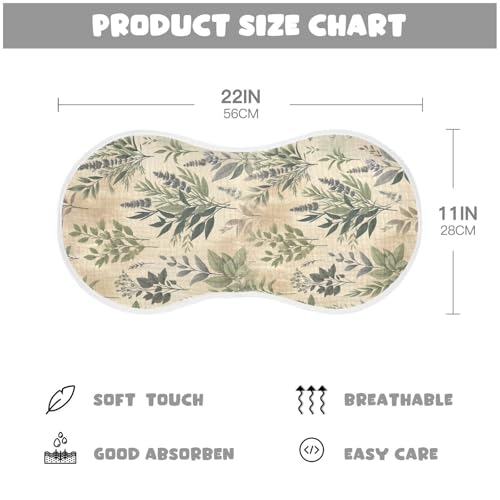 Muslin Baby Burp Cloths, Purple Wildflowers Cotton Soft Burp Cloths for Newborns​​, Extra Absorbent Burp Cloths 2-Pack​​, 22 x 11 Inch3