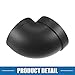 A ABSOPRO Car Air Diesel Heater Duct Car Heater Warm Air Ducting Pipe Single Connection Elbow Outlet Connector 3.54'' 90mm OD Black