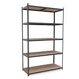 BELKO® Scaffalatura per carichi pesanti C225, antracite, 200 x 120 x 50 cm, scaffale XXL per cantina, scaffale in metallo con 5 ripiani, portata fino a 900 kg (180 kg per ripiano)