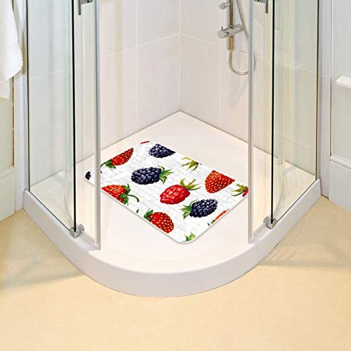 Alfombrilla de ducha Bennigiry pequeña de frutas dulces para evitar resbalones en bañeras 7