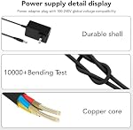 3M Power Cable Charger Compatible with Valve Index VR Headset 181196-11, AC Adapter Charging Replacement Accessories for Valve Index VR, Power Supply Black