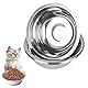 bssmmai 6 Stück Edelstahl Katzennapf 14 cm Rund, Katzennapf Edelstahl Antirutsch Klein, Futternäpfe für Katzen Metall, Katzen Trinknapf, Cat Bowl Stainless Steel