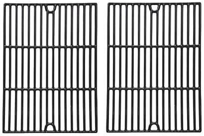 Porcelain Cast Iron Cooking Grid for Grill Chef SS525-B, BBQ Pro, and Brinkmann Grill Zone 6440, Grill Zone 6650, Grill Zone 6670, Pro Series 2600 Gas Grill Models, Set of 2