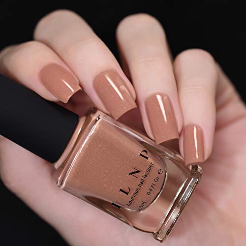 Image of ILNP Portfolio - Soft Camel Neutral Nude Nail Polish, Subtle Holographic, Chip Resistant, 7-Free, Non-Toxic, Vegan, Cruelty Free, 12ml