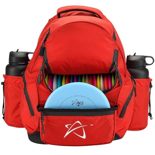 Prodigy Disc BP-3 V3 Disc Golf Backpack - Golf Travel Bag - Holds 17+ Discs Plus Storage - Tear and Water Resistant - Great for Beginners - Affordable Golf Bag (Red)
