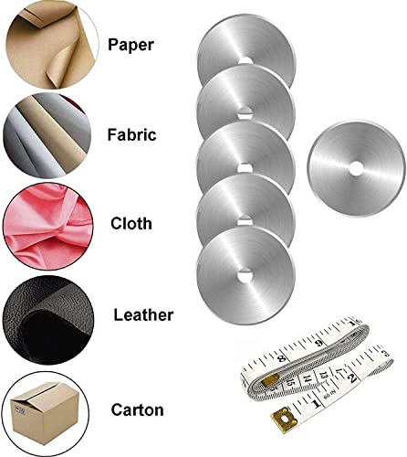 Kingsource Sks-7 Titanium Coated 10 Packs 60Mm Pack Rotary Cutter Blades Replacement For Fits Olfa, Fiskar, Martelli, Truecut Cutter Patchwork Tool, Perfect For Cuts Fabric, Sewing, Leather And Paper #TOP5