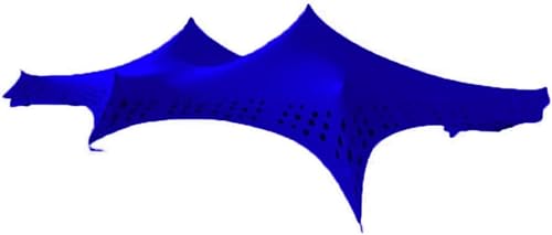 Blue Spandex Stretch Tent Gazebo 6m X 6m with Perforated Design