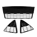Frontstoßstangengrill mit Wabengitter und Nebelscheinwerfern, Kompatibel Für Ford Focus MK3 (2012–2014), Renngrill-Lichtgrill-Bodykit Frontstoßstangengrill mit Wabengitter und Nebelscheinwerfern, Kompatibel Für Ford Focus MK3 (2012–2014), Renngrill-Lichtgrill-Bodykit