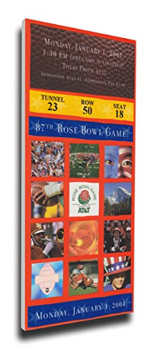 NCAA 2001 Rose Bowl Game Mega Ticket