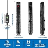 Luxvista 300W Aquarium Heater Digital Fish Tank Heater, Submersible Turtle Tank Heater for Tropical, LED Display of Water Temperature for 250L Tanks, Freshwater Betta Turtle - Image 7