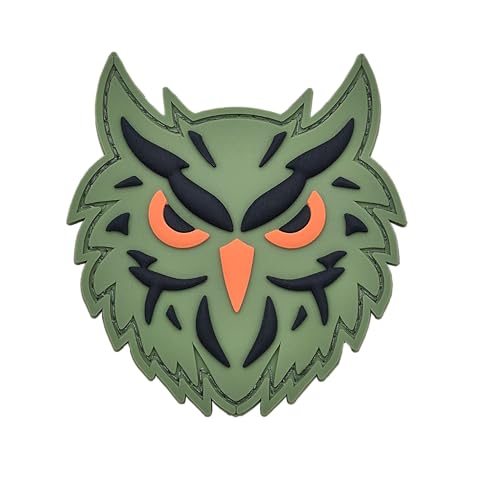 Legeeon P.1915 Green Tactical Owl Night Hunter Watcher Morale Pvc Patch Compatible With Velcro Patches cover