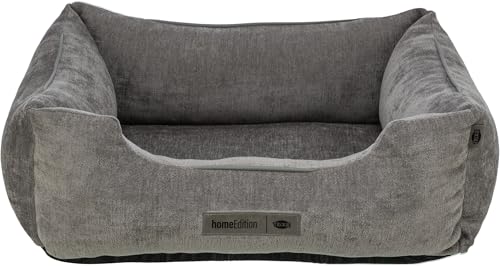 Trixie Panier pour Chien Vital Lennox, Chenille, rectangulaire, Coussin orthopédique en Gris, 60×50 cm - Corbeille Douillette avec Mousse viscoélastique à...