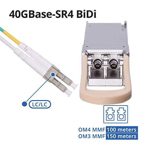 Image of 10Gtek 40GBASE QSFP+ BiDi LC Multi-Mode Transceiver Module for Cisco QSFP-40G-SR-BD, 100-meter Over OM3, 150-meter Over OM4