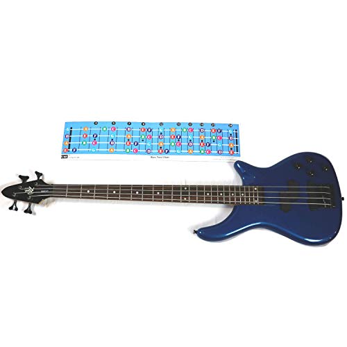 Bass Guitar Fretboard Note Chart, Learn To Play Guitar And Music Theory, Suitable For All Levels, Made In Usa #TOP5