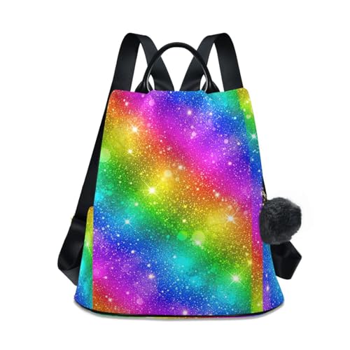 Sac à dos femme arc-en-ciel à fermeture éclair arrière sécurisée et multipoche