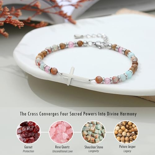 Dainty Cross Bracelet for Women - 13th to 60th Birthday Gifts for Her, Christian Gifts for Women, Sister, Friend, Mom, Daughter | Birthday, Valentine's Day, Easter, Christmas Gift3