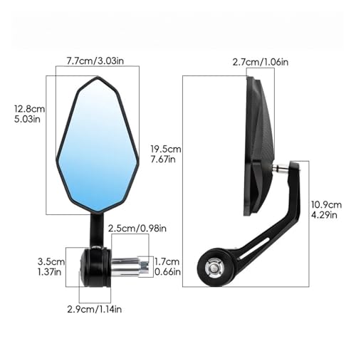 Espejo retrovisor de motocicleta accesorio universal compatible con Suzuki 7