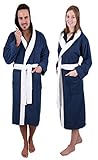 Dieser sportliche Bademantel aus 360g/m² schwerem Frottee ist saugstark - trocknet gut und sorgt für ein wohliges Gefühl auf der Haut.