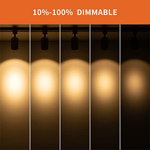 Mirrea Led Track Lighting Heads Compatible With Single Circuit J Type Rail Ceiling Spotlight For Accent Task Wall Art Exhibition Lighting 6.5W 3000K Warm White 24° Black Painted Pack Of 12 #TOP2