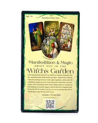 Tarot Witch's Garden (Jardim das Bruxas) Baralho de Cartas Místicas com 78 Peças