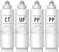 Waterdrop Undersink Replacement Water Filter Compo Pack, 2PP+CT+UF