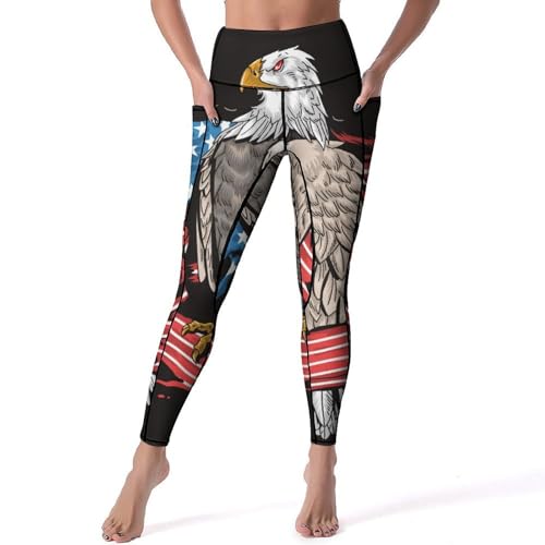 Legging Leggings drapeau américain pour femme pantalon de sport yoga taille haute taille S