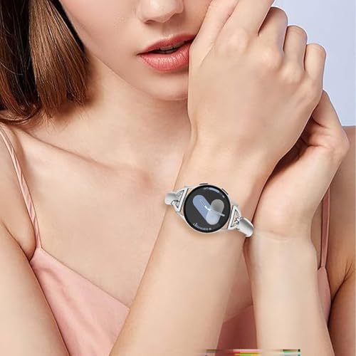DEALELE Kompatybilny z Samsung Galaxy Watch 7 / FE / 6/6 Classic / 5/5 Pro / 4/4 Classic / 3 41 mm / Huawei GT3 / GT2 42 mm, 20 mm, metalowa siatka ze stali nierdzewnej, zapasowy pasek dla kobiet i