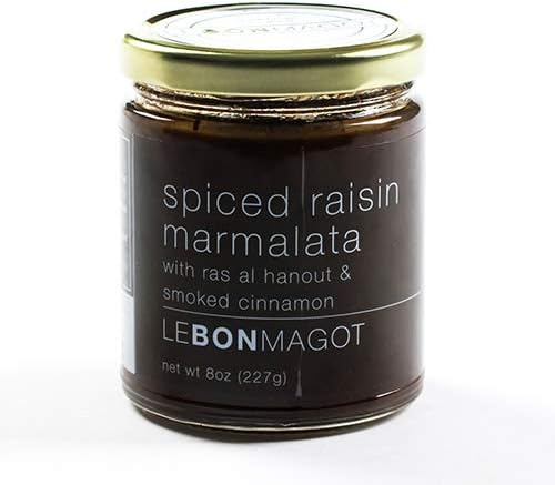 Le Bon Magot Chutney & Marmalata - 8 oz - Spiced raisin marmalata with ras al hanout (8 ounce)