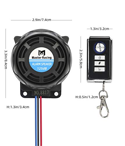 Rupse Motorcycle Wireless Alarm System Bicycle Car Anti Theft Security Burglar Double Remote Control Warner Horn Adjustable Sensitivity #TOP2