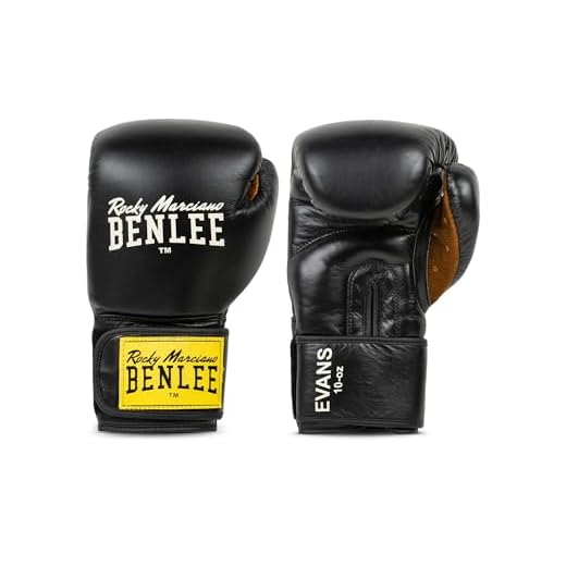 BENLEE Boxhandschuhe aus Leder (1 Paar) Evans Black 12 oz
