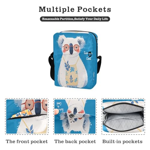 Summer Blue Koala messenger bags men shoulder bag Shoulder Handbag Adjustable Strap for Outdoor Daily work2