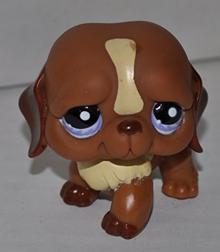 St. Bernard #1222 (Brown) - Littlest Pet Shop (Retired) Collector Toy - LPS Collectible Replacement Single Figure - Loose (OOP Out of Package & Print)