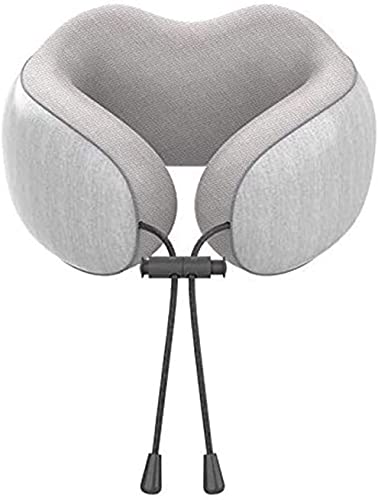 Almohada de viaje espuma memoria gris 28x28x12 cm miniatura 1
