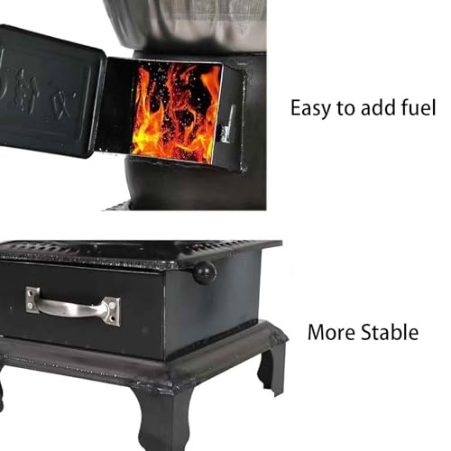 Mini poêle multi-combustibles en fonte pour petit espace