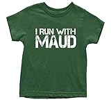 Youth I Run with Maud T-Shirt Small Forest Green