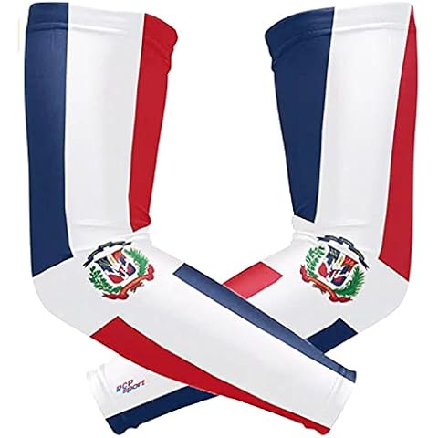 RCP PRODUCTS Sports Arm Sleeves for Men and Women – UV Sun Protection, Compression Cooling Arm Sleeves for Outdoor Games (Small, Dominican) Cover