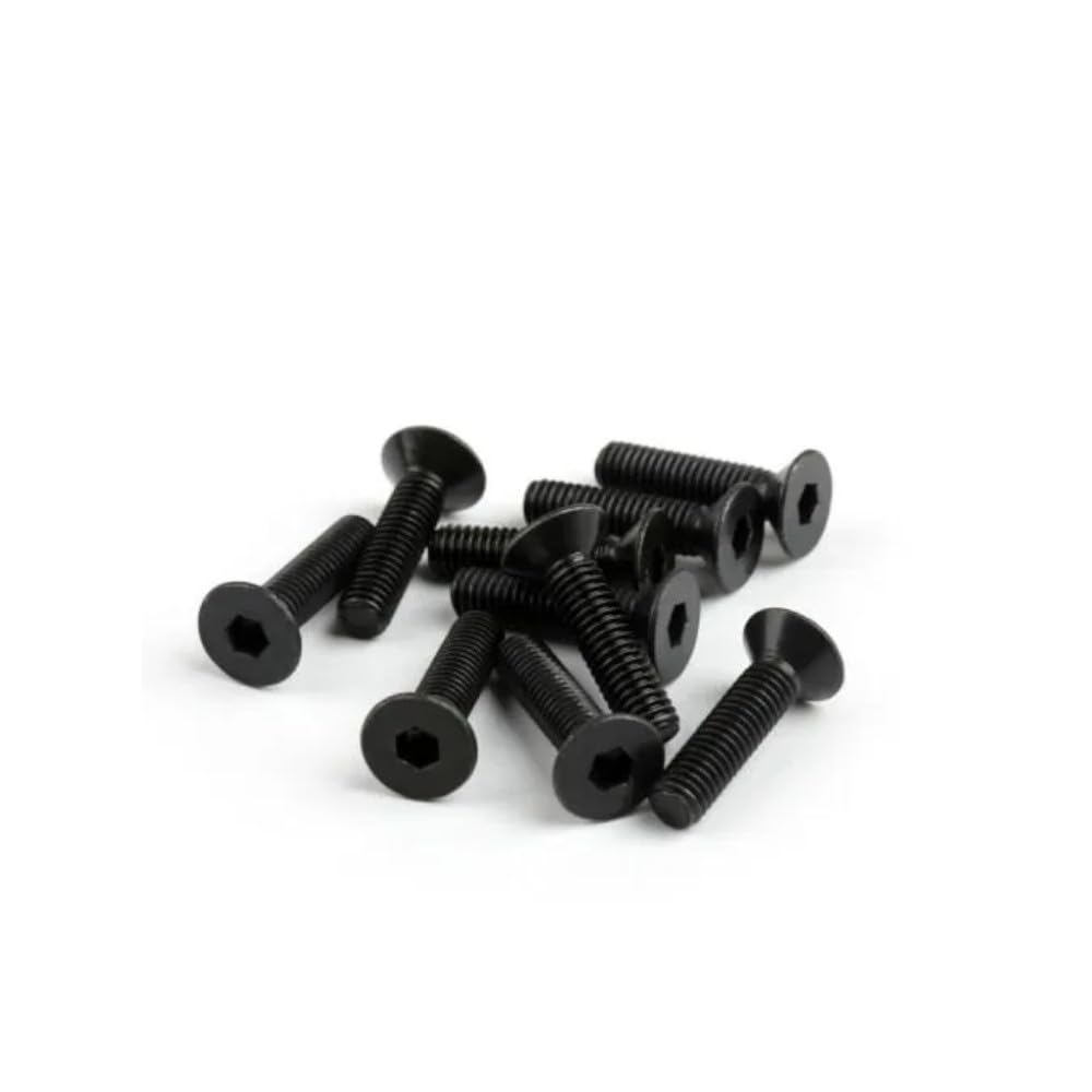 100x M8 x 30mm Black Socket Countersunk Bolt Machine Screw Self Colour 10.9 High Tensile Allen Hex Bolt - Perfect for Precision Engineering, Automotive, and Industrial Applications