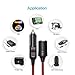 Chanzon 12V/24V Car Cigarette Lighter Extension Cord - 6Ft UL 16AWG Cable with 15A Fuse - Heavy Duty Auto DC Power Plug Connector for Tire Inflators, Cleaners & Adapter - Male to Female Socket