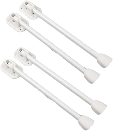 Paquete de 4 patas plegables de 11 pulgadas, color blanco, estilo moderno, metal + nailon, forma rectangular, para escritorio de laptop, escritorio