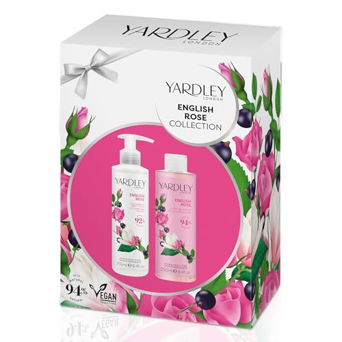 Yardley London Body Wash & Lotion Collection - English Rose Essence for Women Luxury Feel & Timeless British Scent Self Care Body Wash & Lotion Set with Elegance & Freshness for Gifting