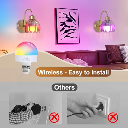 Image of Cordless Wall Sconce Sets of 2, Tulip Glass Shades Rechargeable Battery Operated Wall Sconce, Retro Flower Gold Wall Lights Bathroom Vanity Sconces, Wall Mounted Lamps for Bedroom Living Room