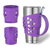SHTCSZBA Silicone Sleeve for 30 oz Tumblers - Grip Holder for Yeti Rambler/RTIC/Corkcicle Tumbler (Purple)